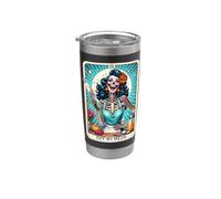 Off My Meds Unhinged Tarot Card Funny Graphic Vaso térmico de acero inoxidable de doble pared