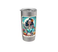 Off My Meds Unhinged Tarot Card Funny Graphic Vaso térmico de acero inoxidable de doble pared