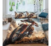 Off-Road Adventure Funda de Edredón Microfibra Suave Juego de Ropa de Cama de 3 Piezas Estampado 3D Off-Road Adventure Funda Edredon con Fundas de Almohada for Familia Single（135x200cm）