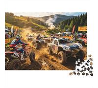 Off-Road Rally Race Puzzle 1000 Piezas Reciclable Paper Motocross Adulto Jigsaws Party Juego Accesorios Developing Chico & Chica‘s Intelligence Educativo 52x38cm/1000pcs