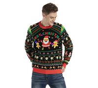 OFF THE RACK Unisex Led Light Up Ugly Christmas Jumper Sweater for Men & Women Suéter, Shake Off de Temporada, M para Hombre