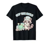 Off The Rails - Tren Conductor de Mapache Pastel Kawaii Camiseta