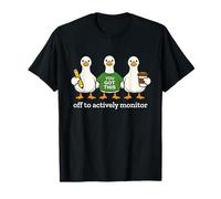 Off to Actively Monitor Funny Teacher Testing Day Goose Camiseta