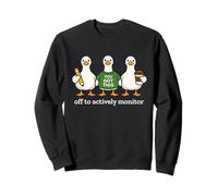Off to Actively Monitor Funny Teacher Testing Day Goose Sudadera
