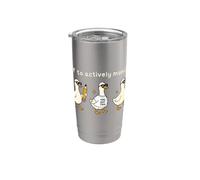 Off to Actively Monitor Teacher Testing Day Funny Goose Vaso térmico de acero inoxidable de doble pared