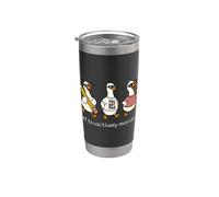 Off to Actively Monitor Teacher Testing Day Funny Goose Vaso térmico de acero inoxidable de doble pared