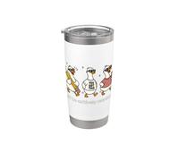 Off to Actively Monitor Teacher Testing Day Funny Goose Vaso térmico de acero inoxidable de doble pared
