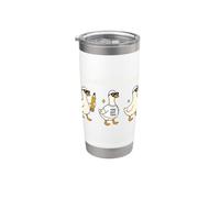 Off to Actively Monitor Teacher Testing Day Funny Goose Vaso térmico de acero inoxidable de doble pared