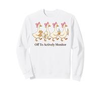 Off to Actively Monitor Teacher Testing Day Goose Parade Sudadera