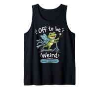 Off to Be Weird and Build Character Funny Frog Scooter Kids Camiseta sin Mangas