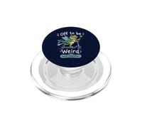 Off to Be Weird and Build Character Funny Frog Scooter Kids PopSockets PopGrip para MagSafe