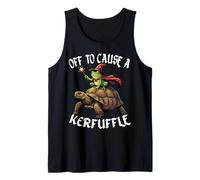 Off to Cause a Kerfuffle Funny Whimsical Frog Wizard Turtle Camiseta sin Mangas