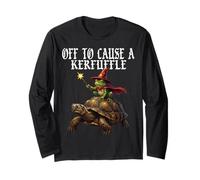 Off to Cause a Kerfuffle Funny Whimsical Frog Wizard Turtle Manga Larga