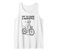 Off to Cause un lío Divertido Labradoodle Vintage Retro Camiseta sin Mangas