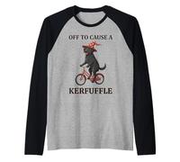 Off to Cause un lío en el Labrador Retriever Funny Weirdcore Camiseta Manga Raglan