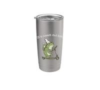 Off to Commit Dad Foolery Funny Frog Father's Day Cool Vaso térmico de acero inoxidable de doble pared