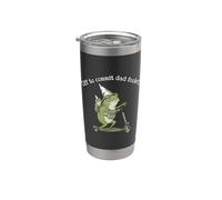 Off to Commit Dad Foolery Funny Frog Father's Day Cool Vaso térmico de acero inoxidable de doble pared