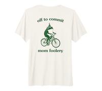 Off to Commit Mom Foolery Funny Dad Frog Mother Graphic Camiseta Premium