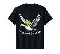 Off to Commit Tom Foolery Whimsical Frog Wizard Goose Retro Camiseta