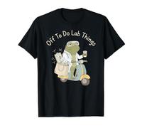 Off To Do Lab Things Funny Frog Química Científico Maestro Camiseta gráfica económica, Hombre, Negro, M