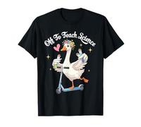 Off To Enseñar Science Goose Teacher Ride Scooter Back School Camiseta