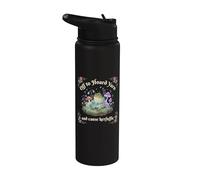 Off to Hoard Yarn and Cause Kerfuffle Frog Cottagecore Stainless Steel Insulated Water Bottle