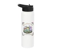 Off to Hoard Yarn and Cause Kerfuffle Frog Cottagecore Stainless Steel Insulated Water Bottle