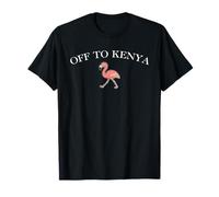 Off to Kenya Flamingo Funny Vintage Kenyan Souvenir Camiseta