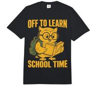 Off To Learn School Time Owl Student Reading Comfort Colors Adult Heavyweight T-Shirt