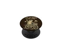 Off To Praise The Lord Frog Bicycle Humor Cristiano PopSockets PopGrip Adhesivo