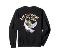 Off To Praise The Lord Frog Meme Dove Funny Christian Faith Sudadera