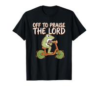 Off To Praise The Lord Frog Meme Funny Christian Faith Jesus Camiseta