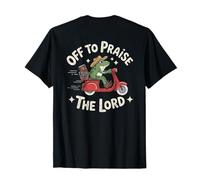 Off To Praise The Lord Frog Meme Funny Christian Faith Jesus Camiseta