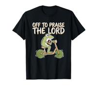Off To Praise The Lord Frog Meme Funny Christian Faith Jesus Camiseta