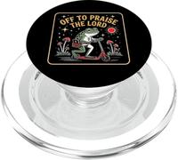 Off To Praise The Lord Frog Meme Funny Christian Faith Jesus PopSockets PopGrip para MagSafe