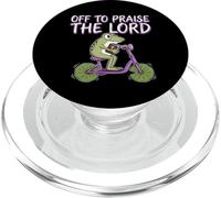 Off To Praise The Lord Frog Meme Funny Christian Faith Jesus PopSockets PopGrip para MagSafe