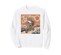 Off To Praise The Lord Frog Meme Funny Christian Faith Jesus Sudadera