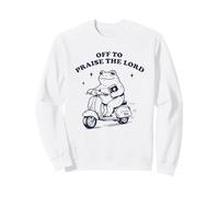 Off To Praise The Lord Frog Meme Funny Christian Faith Jesus Sudadera