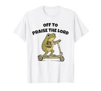 Off to Praise The Lord Funny Christian Meme Frog Humor Camiseta