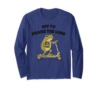Off to Praise The Lord Funny Christian Meme Frog Humor Manga Larga
