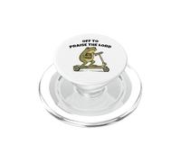 Off to Praise The Lord Funny Christian Meme Frog Humor PopSockets PopGrip para MagSafe