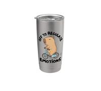 Off to Regulate Emotions Mental Health Funny Capybara Vaso térmico de acero inoxidable de doble pared