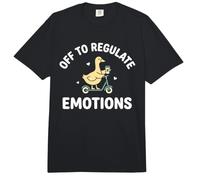 Off to Regulate Emotions Mental Health Funny Goose Scooter Comfort Colors Adult Heavyweight T-Shirt