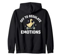 Off to Regulate Emotions Mental Health Funny Goose Scooter Sudadera con Capucha