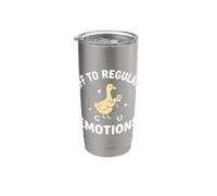 Off to Regulate Emotions Mental Health Funny Goose Scooter Vaso térmico de acero inoxidable de doble pared