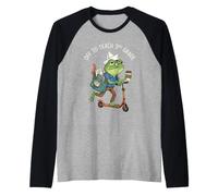 Off to Teach 3rd Grade Teacher Frog Funny Back to School Camiseta Manga Raglan