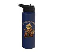Off to Teach 3rd Grade Teacher Frog Funny Back to School Stainless Steel Insulated Water Bottle