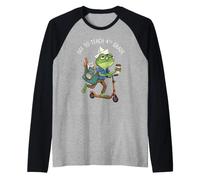 Off to Teach 4th Grade Teacher Frog Funny Back to School Camiseta Manga Raglan