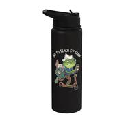 Off to Teach 5th Grade Teacher Frog Funny Back to School Stainless Steel Insulated Water Bottle