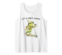 Off to Teach Science Funny Teacher Frog Back to School Humor Camiseta sin Mangas